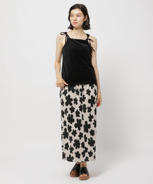 ベロアリボンカップ付きキャミソール（キャミソール）｜niko and