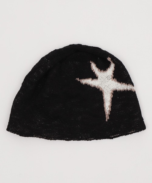 Figments（フィグメンツ）の「サマーニットFLASHワッチ（ニットキャップ/ビーニー・レディース・ブラック/ホワイト・FREE）」の5枚目の写真