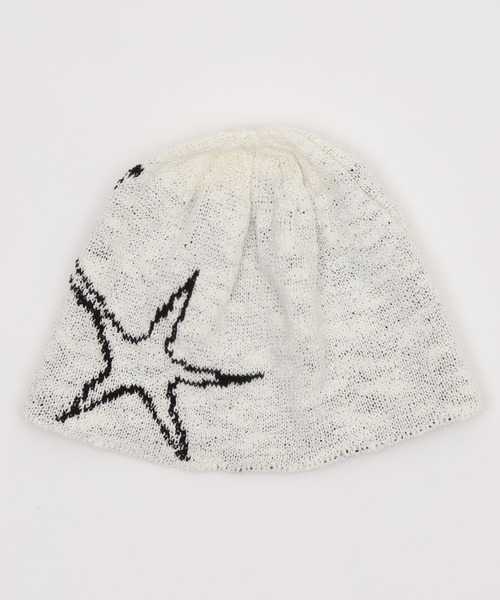 Figments（フィグメンツ）の「サマーニットFLASHワッチ（ニットキャップ/ビーニー・レディース・ブラック/ホワイト・FREE）」の6枚目の写真