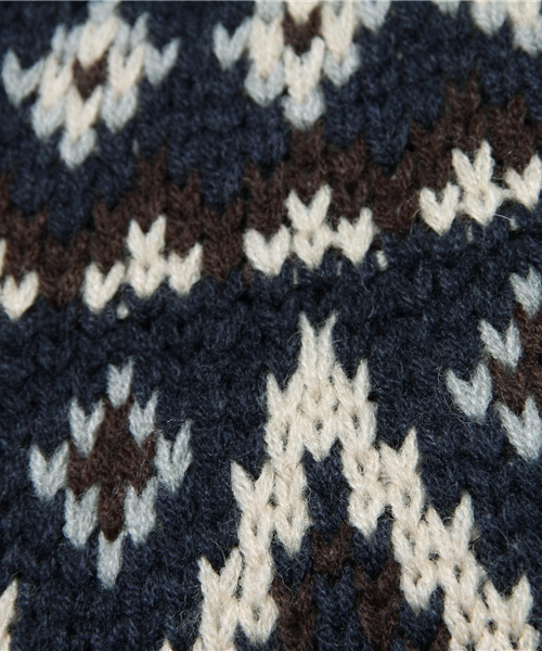 Another Edition(アナザーエディション)の「ウールアクリル求心ジャカードプルオーバー/AEBC W/AC キュウシンJQ PO(ニット/セーター・レディース・オフホワイト/ネイビー・フリー)」の10枚目の写真