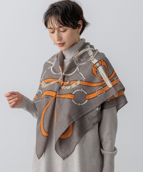 WEB&一部店舗限定】ウールカシミヤ デザイン ストール（ストール