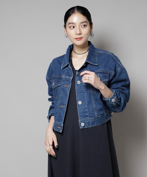 SOMETHING（サムシング）の「Something/BIG DETAIL DENIM JACKET（デニムジャケット・レディース・ライトブルー/ダークブルー・FREE）」の10枚目の写真
