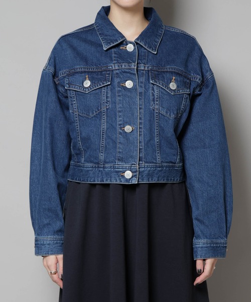 SOMETHING（サムシング）の「Something/BIG DETAIL DENIM JACKET（デニムジャケット・レディース・ライトブルー/ダークブルー・FREE）」の17枚目の写真