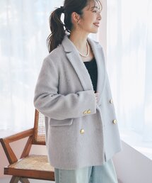 La Boutique bon bon レザージャケット 女性らしい着こなしが叶う】ノーカラーレザージャケット | La