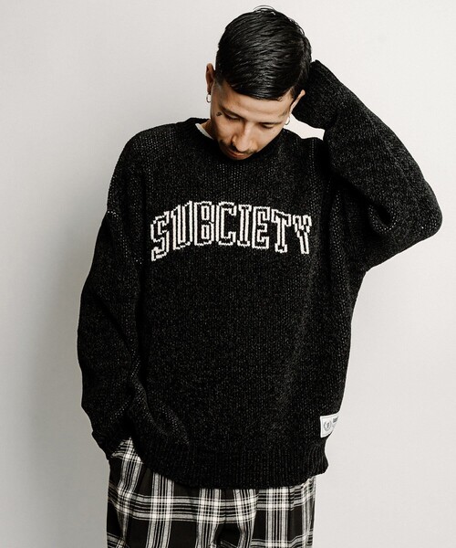 Subciety(サブサエティ)の「Chenille arc knit(ニット/セーター・メンズ・ブラック/グリーン/オレンジ・MEDIUM/LARGE/X-LARGE)」の18枚目の写真