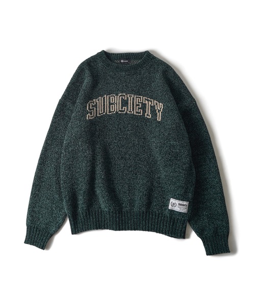 Subciety(サブサエティ)の「Chenille arc knit(ニット/セーター・メンズ・ブラック/グリーン/オレンジ・MEDIUM/LARGE/X-LARGE)」の5枚目の写真