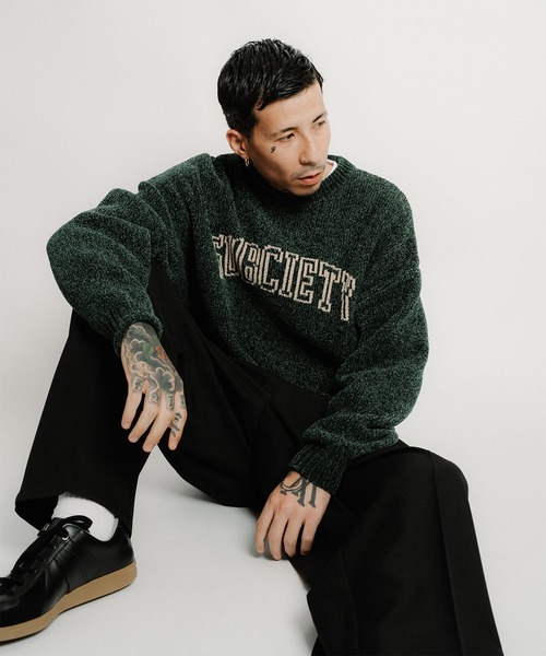 Subciety(サブサエティ)の「Chenille arc knit(ニット/セーター・メンズ・ブラック/グリーン/オレンジ・MEDIUM/LARGE/X-LARGE)」の12枚目の写真