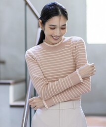 CICA加工 フリルネック プルオーバー