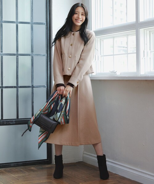 r*o様 細見え効果❤️babacoハイネック フリルギャザー ロングニット F 2026年最新】babacoの人気アイテム - メルカリ