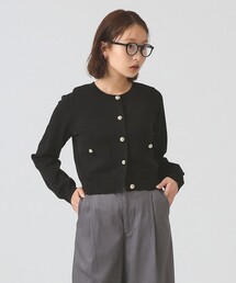 Ray BEAMS | メタル ボタン クルーネック カーディガン [手洗い可](ニット/セーター)