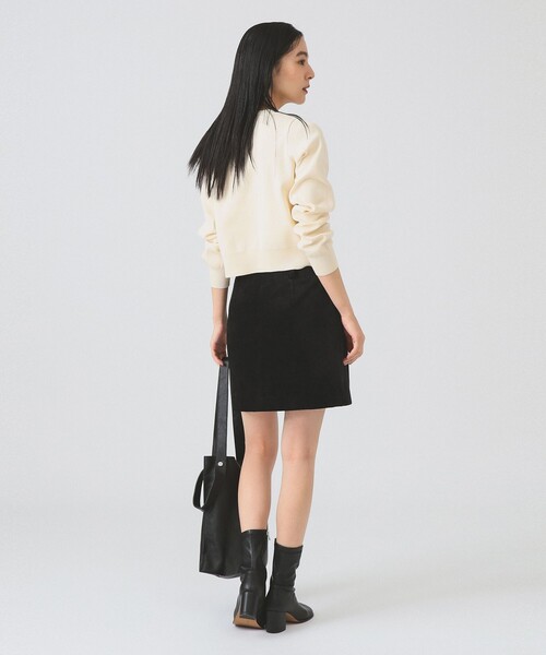 Ray BEAMS（レイビームス）の「メタル ボタン クルーネック カーディガン [手洗い可]（ニット/セーター・レディース・ブラック/ホワイト系その他6/レッド・ONE SIZE）」の6枚目の写真