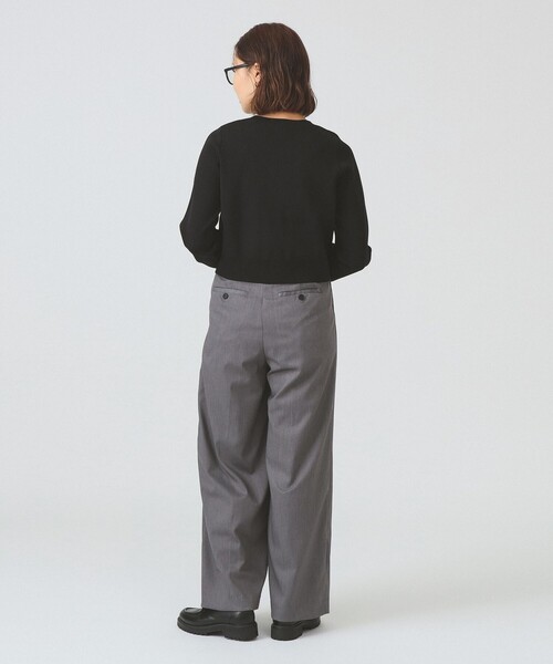 Ray BEAMS（レイビームス）の「メタル ボタン クルーネック カーディガン [手洗い可]（ニット/セーター・レディース・ブラック/ホワイト系その他6/レッド・ONE SIZE）」の10枚目の写真