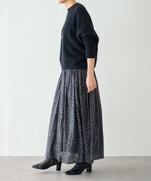 BEARDSLEY（ビアズリー）の「リーフプリントスカート（スカート・レディース・ブラック・FREE）」の18枚目の写真