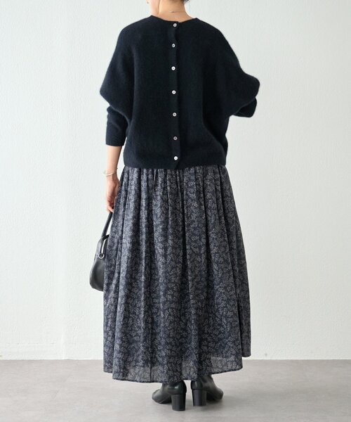 BEARDSLEY（ビアズリー）の「リーフプリントスカート（スカート・レディース・ブラック・FREE）」の19枚目の写真