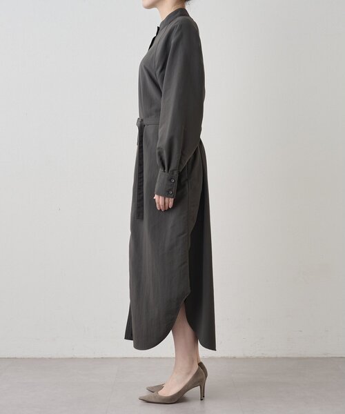 Whim Gazette（ウィムガゼット）の「ナイロンシャツドレス（ワンピース・レディース・グレー/ブラウン・FREE）」の21枚目の写真