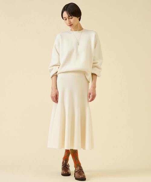 martinique（マルティニーク）の「ミラノリブフロンタブルプルオーバー（セットアップ可）（ニット/セーター・レディース・ブラック/グレー/オフホワイト・FREE）」の6枚目の写真