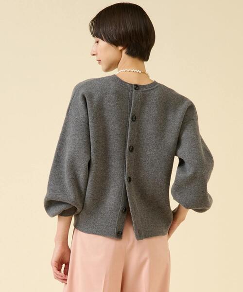 martinique（マルティニーク）の「ミラノリブフロンタブルプルオーバー（セットアップ可）（ニット/セーター・レディース・ブラック/グレー/オフホワイト・FREE）」の10枚目の写真