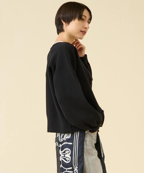 martinique（マルティニーク）の「ミラノリブフロンタブルプルオーバー（セットアップ可）（ニット/セーター・レディース・ブラック/グレー/オフホワイト・FREE）」の14枚目の写真