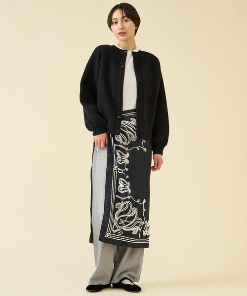 martinique（マルティニーク）の「ミラノリブフロンタブルプルオーバー（セットアップ可）（ニット/セーター・レディース・ブラック/グレー/オフホワイト・FREE）」の16枚目の写真