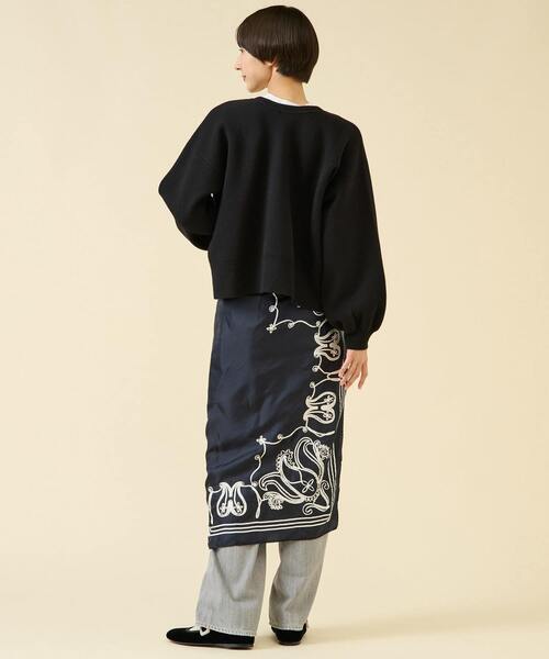 martinique（マルティニーク）の「ミラノリブフロンタブルプルオーバー（セットアップ可）（ニット/セーター・レディース・ブラック/グレー/オフホワイト・FREE）」の18枚目の写真