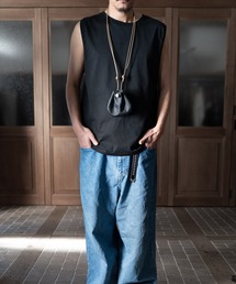 SENTI（センティ）の「SENTI Dyneema(R)  Leather DRAWSTRING BAG_SS / 超軽量ダイニーマレザー巾着SS（ショルダーバッグ）」