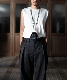 SENTI（センティ）の「SENTI Dyneema(R)  Leather DRAWSTRING BAG_SS / 超軽量ダイニーマレザー巾着SS（ショルダーバッグ）」