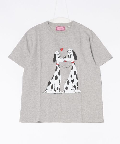 Carne Bollente（カルネボレンテ）の「Carne Bollente/カルネボレンテ/The Pooch Smooch（Tシャツ/カットソー・レディース・グレー・S/XS）」の6枚目の写真