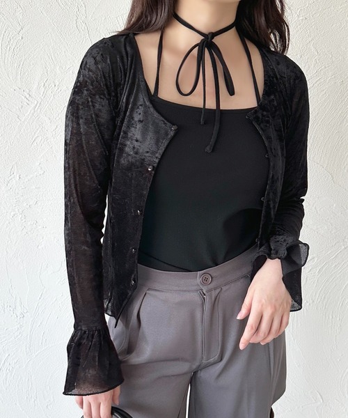 A/Pベロアボレロ ベロアボレロ＆タイトドレスセットアップ ドレス 結婚式[品番