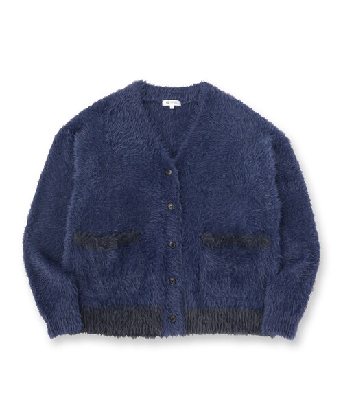 tk.TAKEO KIKUCHI（ティーケータケオキクチ）の「【WEB限定】バイカラーフェザーニットカーディガン（カーディガン/ボレロ・メンズ・ダークグリーン/ブラック/ライトグレー/ブルー・01/03/02）」の8枚目の写真