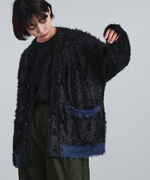 tk.TAKEO KIKUCHI（ティーケータケオキクチ）の「【WEB限定】バイカラーフェザーニットカーディガン（カーディガン/ボレロ・メンズ・ダークグリーン/ブラック/ライトグレー/ブルー・01/03/02）」の22枚目の写真