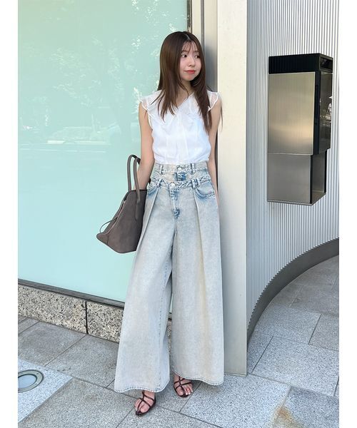 SNIDEL（スナイデル）の「ビッグカラーシアーブラウス（シャツ 