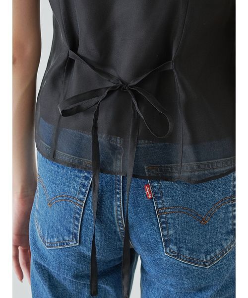 SNIDEL（スナイデル）の「ビッグカラーシアーブラウス（シャツ 