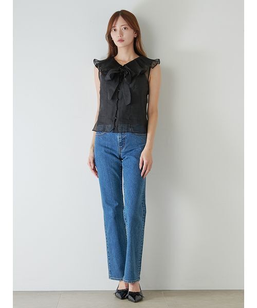 SNIDEL（スナイデル）の「ビッグカラーシアーブラウス（シャツ 