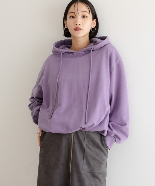 LOWRYS FARM（ローリーズファーム）の「バルーンウラケフーディ  581280（パーカー・レディース・パープル/チャコールグレー/ブラウン・FREE）」の3枚目の写真