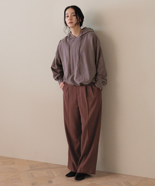 LOWRYS FARM（ローリーズファーム）の「バルーンウラケフーディ  581280（パーカー・レディース・パープル/チャコールグレー/ブラウン・FREE）」の10枚目の写真