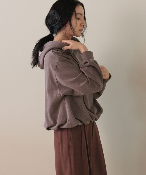 LOWRYS FARM（ローリーズファーム）の「バルーンウラケフーディ  581280（パーカー・レディース・パープル/チャコールグレー/ブラウン・FREE）」の12枚目の写真