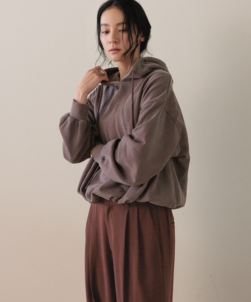 LOWRYS FARM（ローリーズファーム）の「バルーンウラケフーディ  581280（パーカー・レディース・パープル/チャコールグレー/ブラウン・FREE）」の13枚目の写真