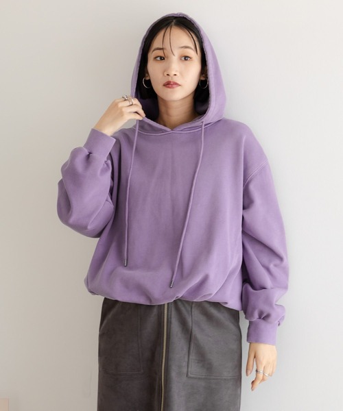 LOWRYS FARM（ローリーズファーム）の「バルーンウラケフーディ  581280（パーカー・レディース・パープル/チャコールグレー/ブラウン・FREE）」の16枚目の写真