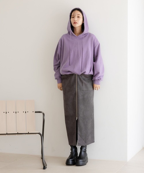 LOWRYS FARM（ローリーズファーム）の「バルーンウラケフーディ  581280（パーカー・レディース・パープル/チャコールグレー/ブラウン・FREE）」の17枚目の写真