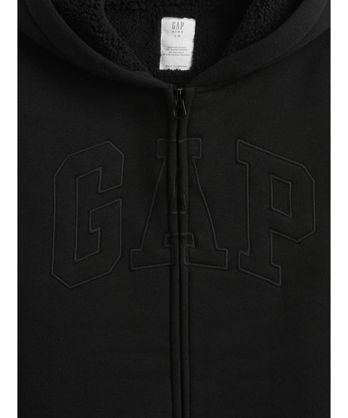 セール】Gapロゴ 裏ボア ジップアップパーカー (キッズ)（パーカー