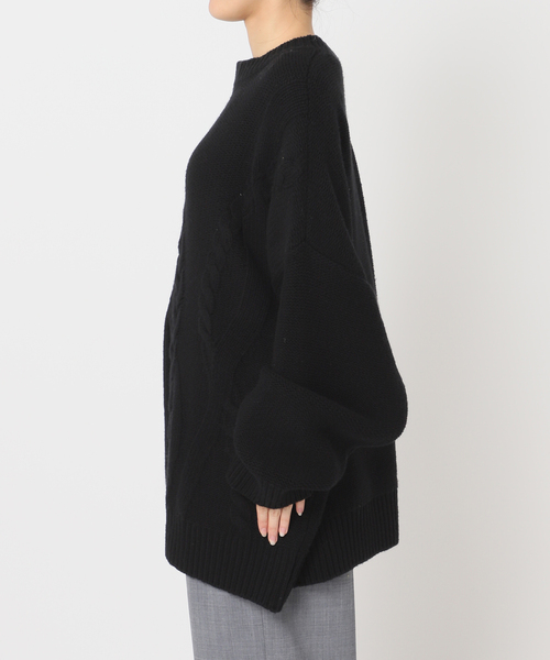 SEEALL（シーオール）の「SEEALL 別注 CREW NECK SWEATER SAU51/KJ684C：ニット（ニット/セーター・レディース・ブラック・FREE）」の7枚目の写真