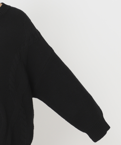 SEEALL（シーオール）の「SEEALL 別注 CREW NECK SWEATER SAU51/KJ684C：ニット（ニット/セーター・レディース・ブラック・FREE）」の10枚目の写真