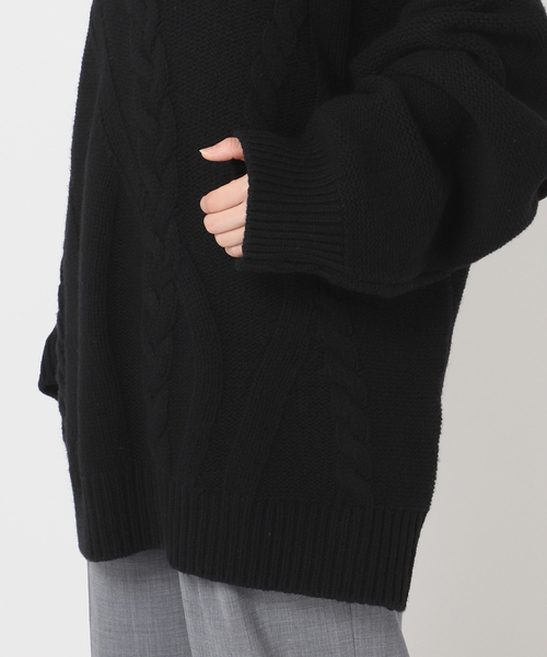 SEEALL（シーオール）の「SEEALL 別注 CREW NECK SWEATER SAU51/KJ684C：ニット（ニット/セーター・レディース・ブラック・FREE）」の11枚目の写真