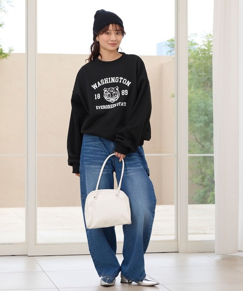 60s 両面 アニマル プリント フロッキープリント スウェット artex 牛