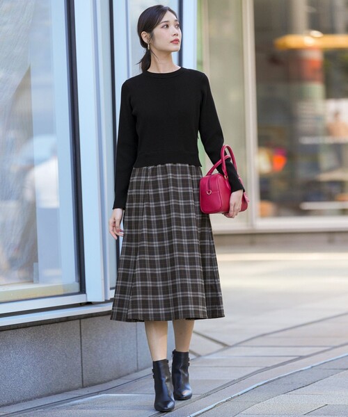 ANY SIS（エニィスィス）の「ドッキングニット ワンピース（ワンピース・レディース・ブラック系/ネイビー系9・MEDIUM/LARGE/SMALL）」の11枚目の写真