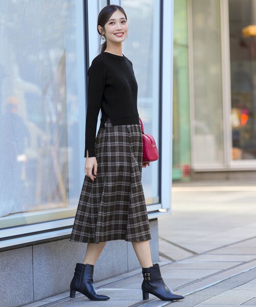 ANY SIS（エニィスィス）の「ドッキングニット ワンピース（ワンピース・レディース・ブラック系/ネイビー系9・MEDIUM/LARGE/SMALL）」の12枚目の写真