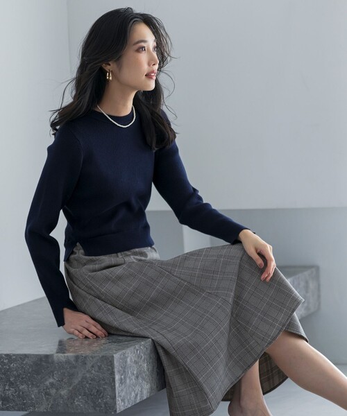 ANY SIS（エニィスィス）の「ドッキングニット ワンピース（ワンピース・レディース・ブラック系/ネイビー系9・MEDIUM/LARGE/SMALL）」の14枚目の写真