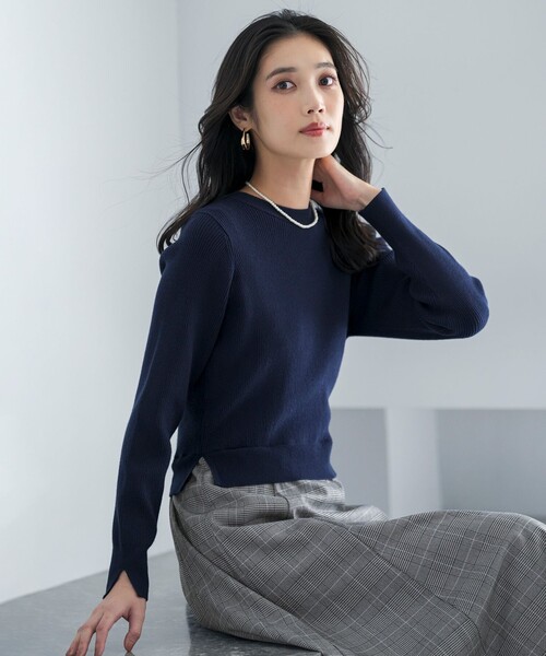 ANY SIS（エニィスィス）の「ドッキングニット ワンピース（ワンピース・レディース・ブラック系/ネイビー系9・MEDIUM/LARGE/SMALL）」の16枚目の写真