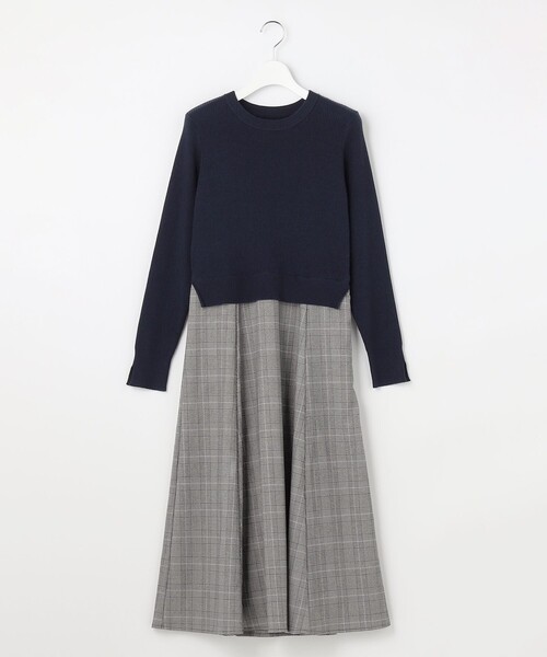 ANY SIS（エニィスィス）の「ドッキングニット ワンピース（ワンピース・レディース・ブラック系/ネイビー系9・MEDIUM/LARGE/SMALL）」の3枚目の写真