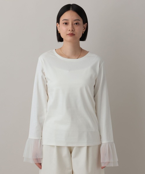 A part by(アパートバイ)の「ソデチュールプリーツプルオーバー_長袖(Tシャツ/カットソー・レディース・ブラック/ライトグレー/オフホワイト・FREE)」の14枚目の写真